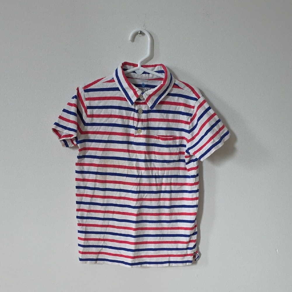 Crewcuts Kids Polo Shirt - Red, Blue, White Stripes